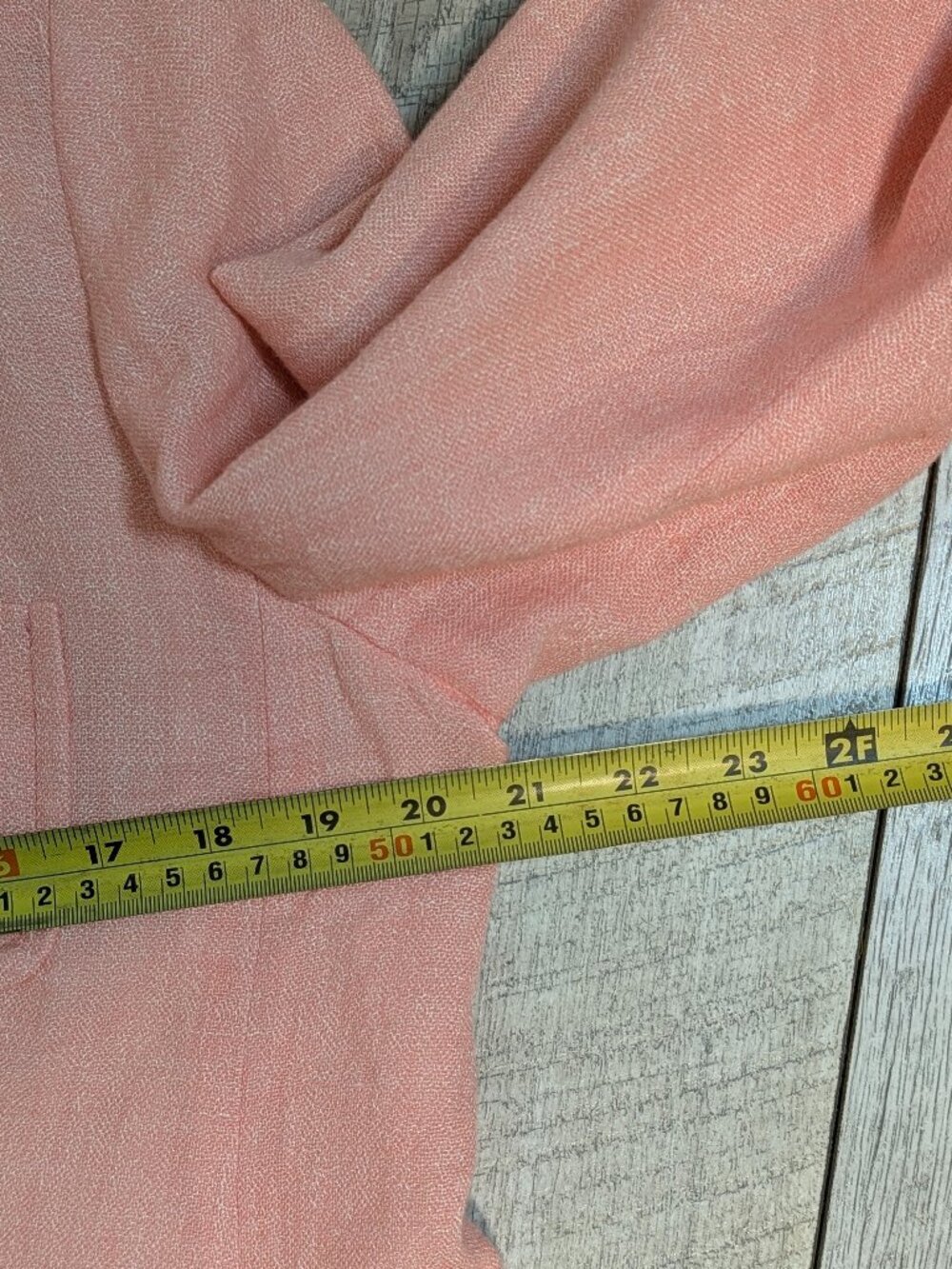 *SALE* Talbots Grace Linen Blend 3/4 Sleeve Blazer Soft Salmon 14P Quiet Luxury - Picture 14 of 16